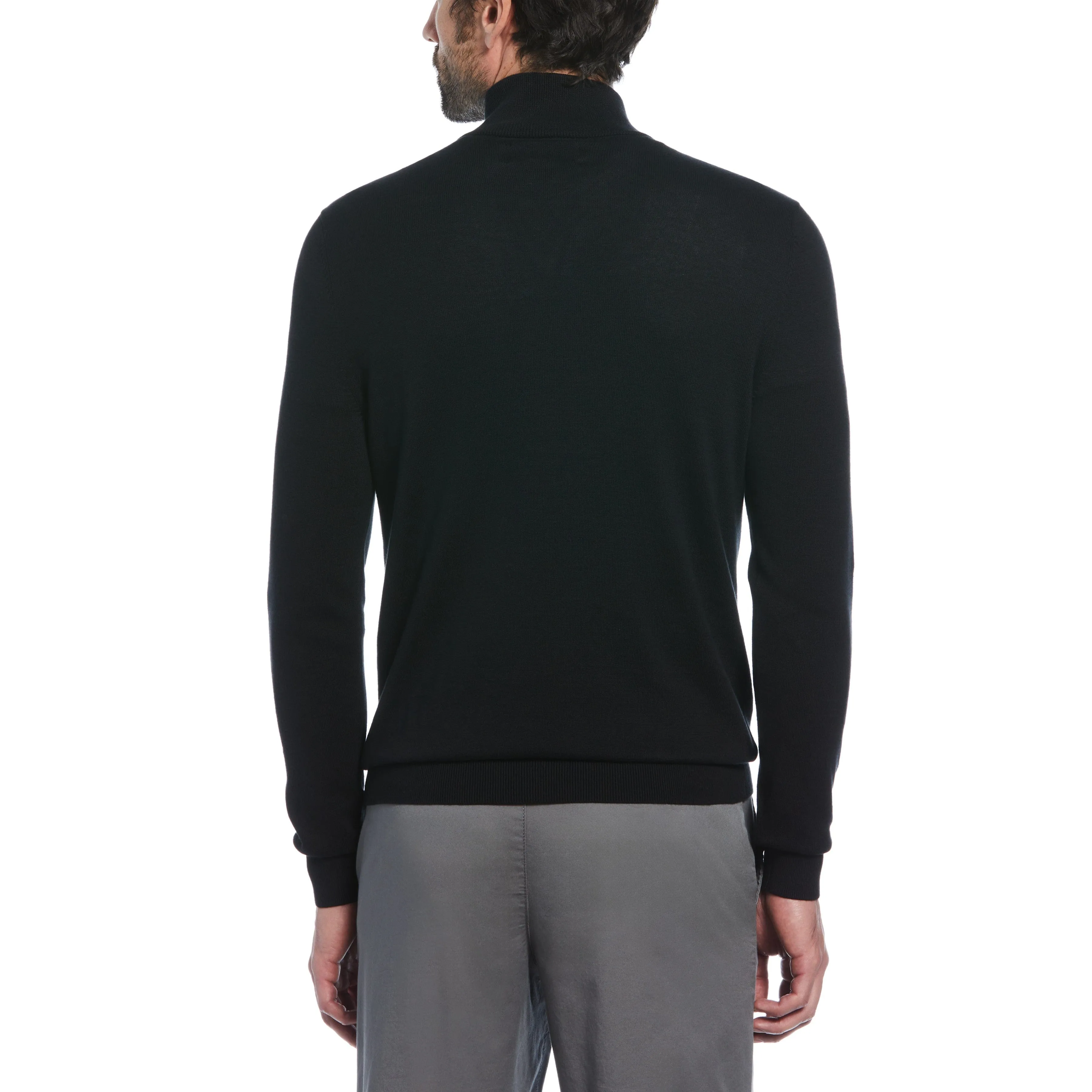 1/4 Zip Cotton Jersey Sweater