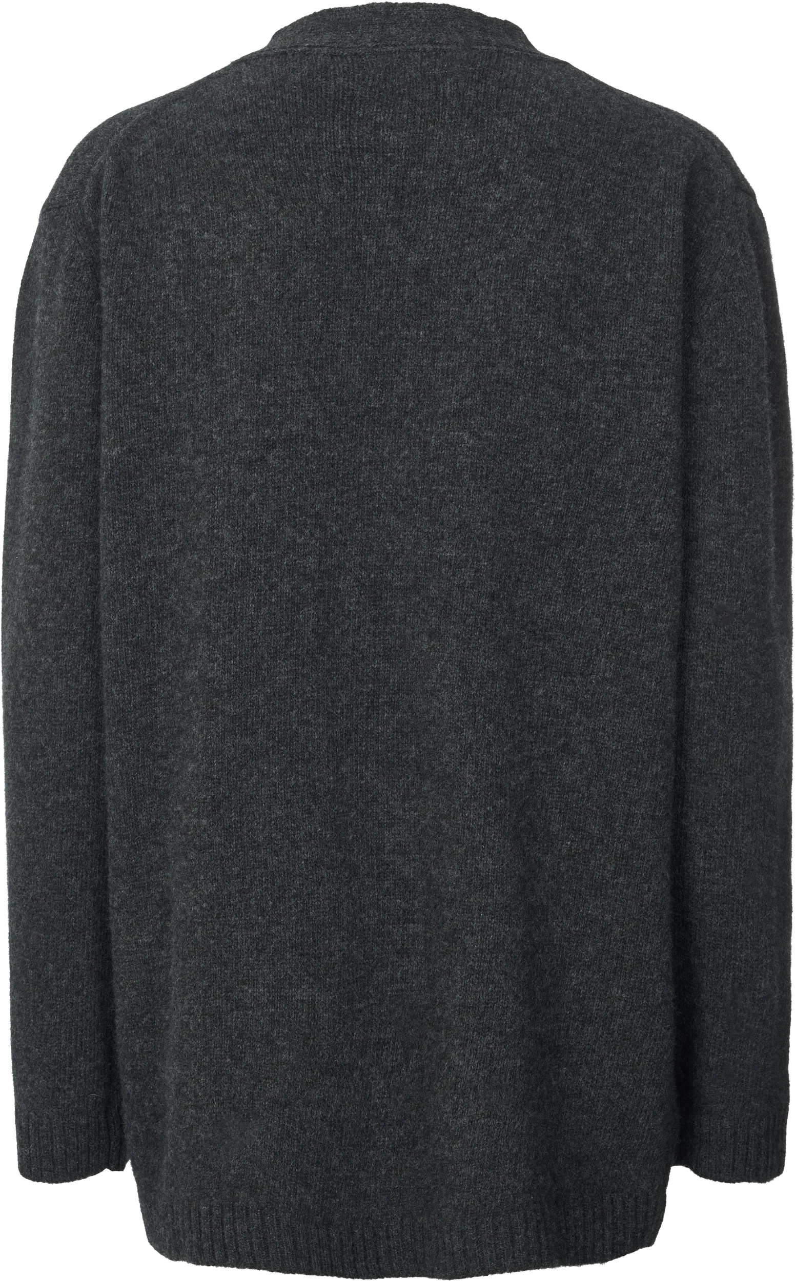 Alba Lambswool Cardigan - Dark Grey