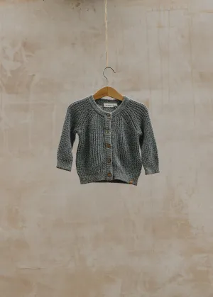 Babies' Knitted Cardigan in Sky Grey