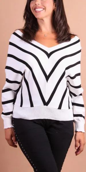 Chevron Batwing Sweater