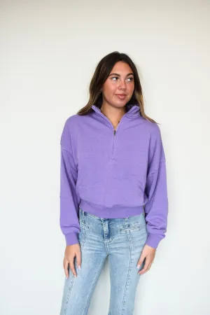 Courtney Quarter Zip- Lavender