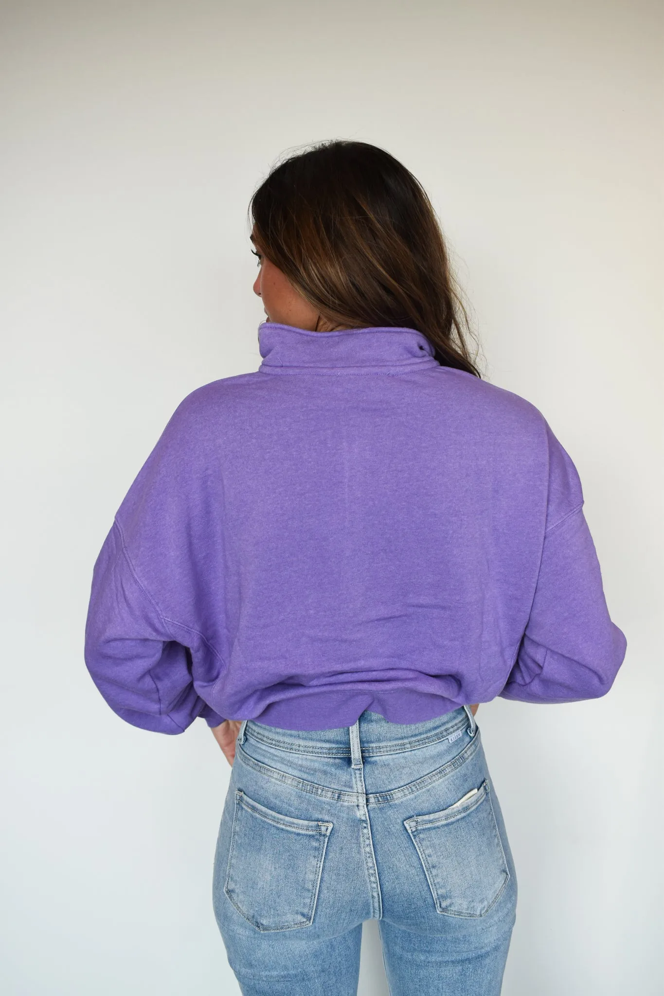 Courtney Quarter Zip- Lavender