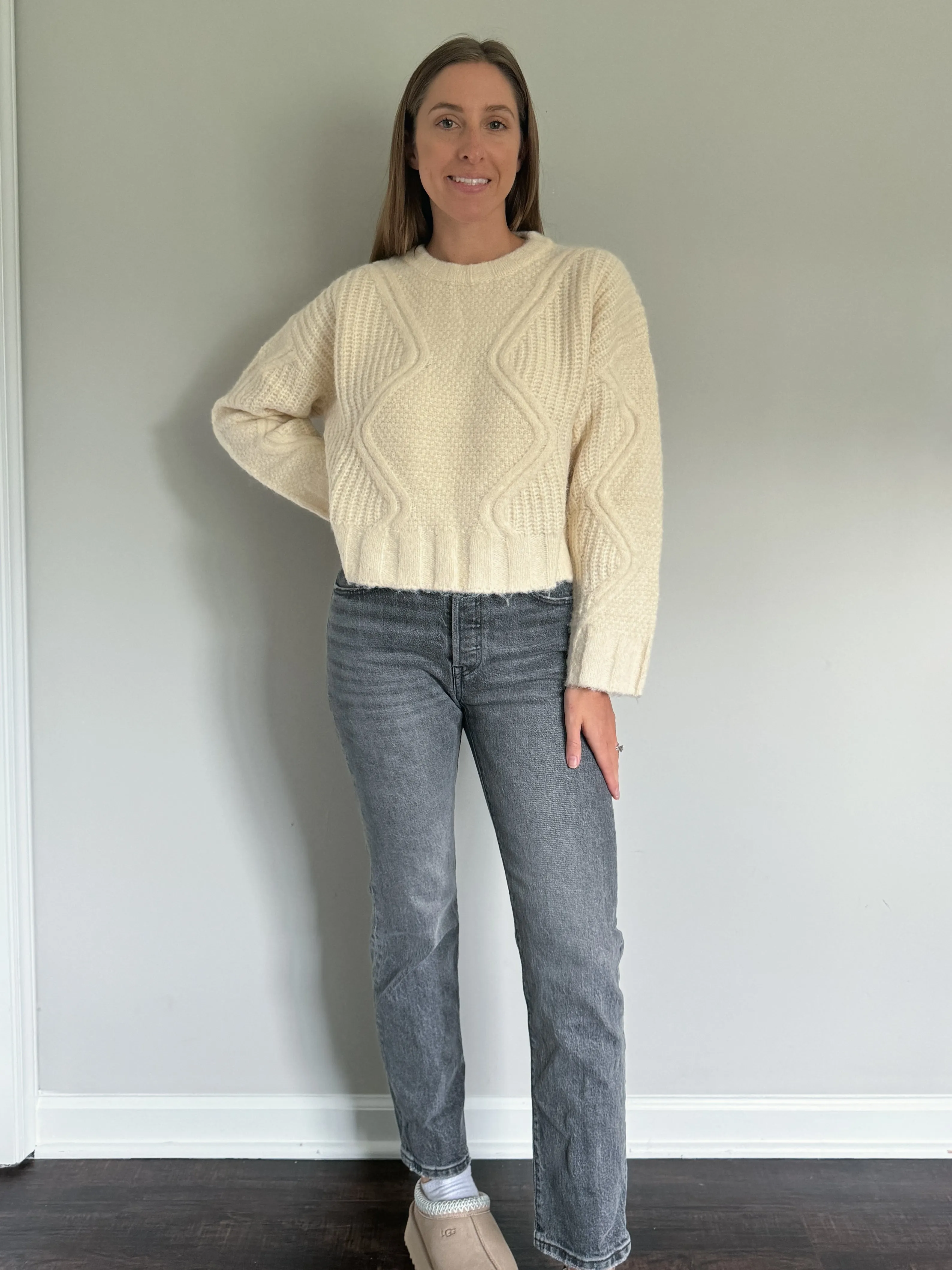 Cream Kable Knit Sweater