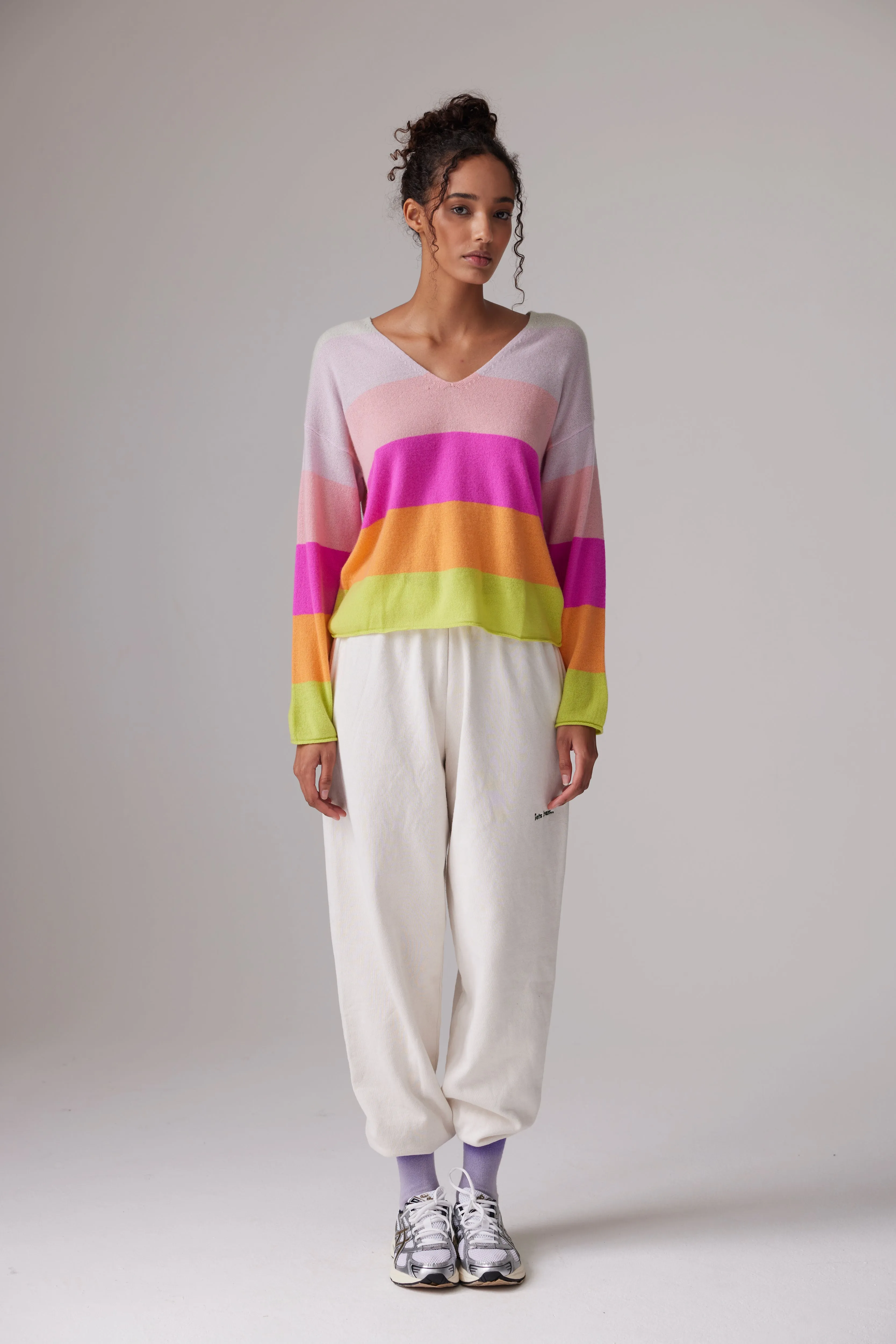 Crush Rainbow Penny V Neck Sweater