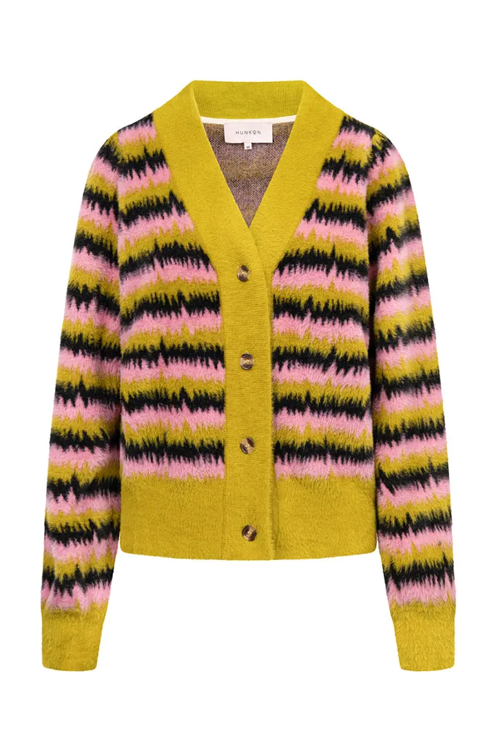 Dakota Knit Cardigan - Mix stripe