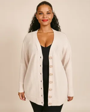 Eliza Oversized Cardigan | WHITE