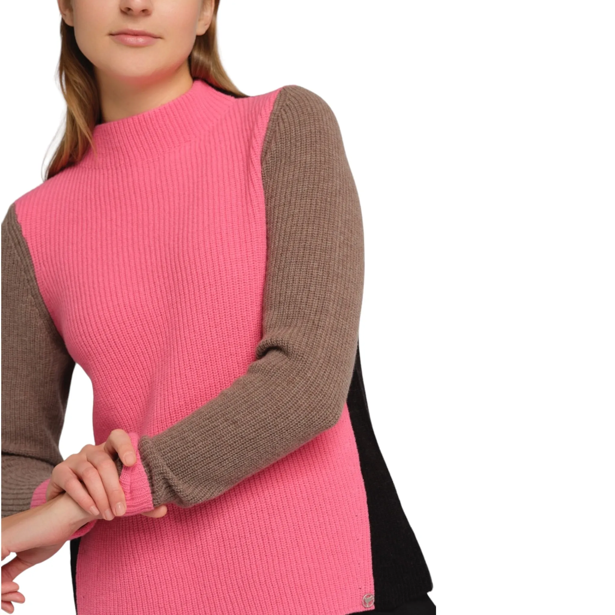 Gollehaug Mrs Knit High Neck Sweater Pink