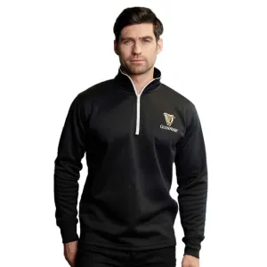 Guinness Black Quarter Zip with Harp