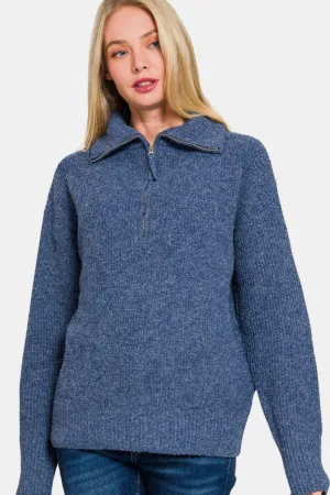 Half Zip Long Sleeve Sweater