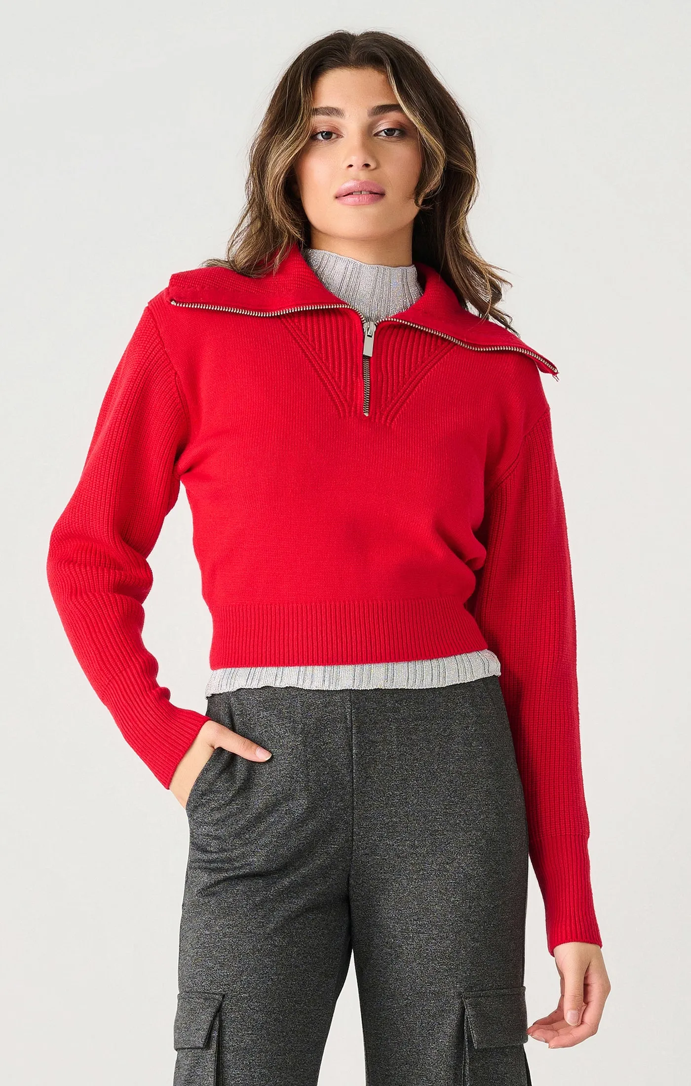 Half Zip Textured Sweater (Dex)