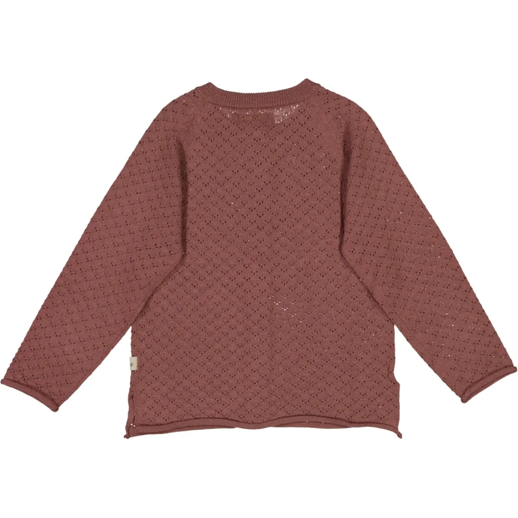 Knit Cardigan Hera - rose brown