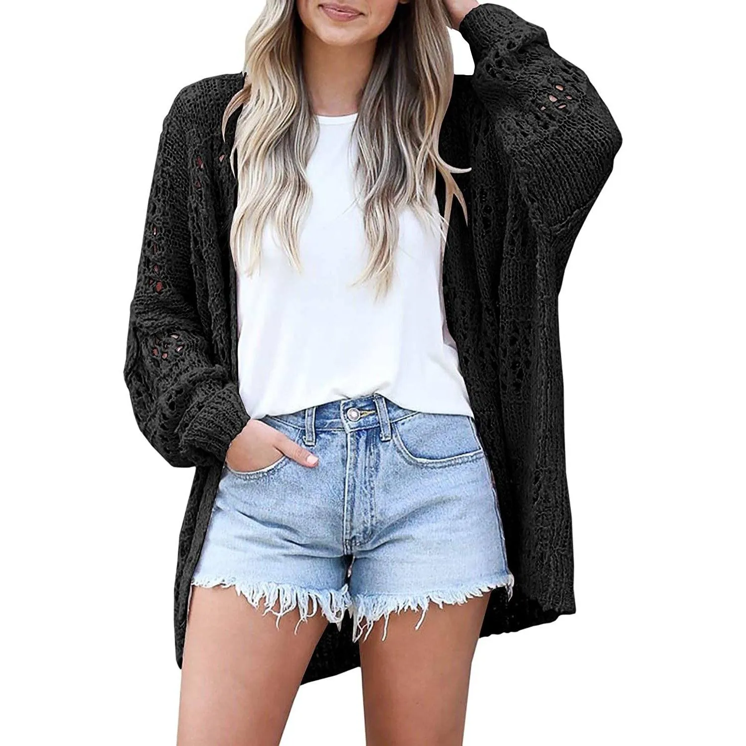 Ladies Crochet Cardigan Sweater