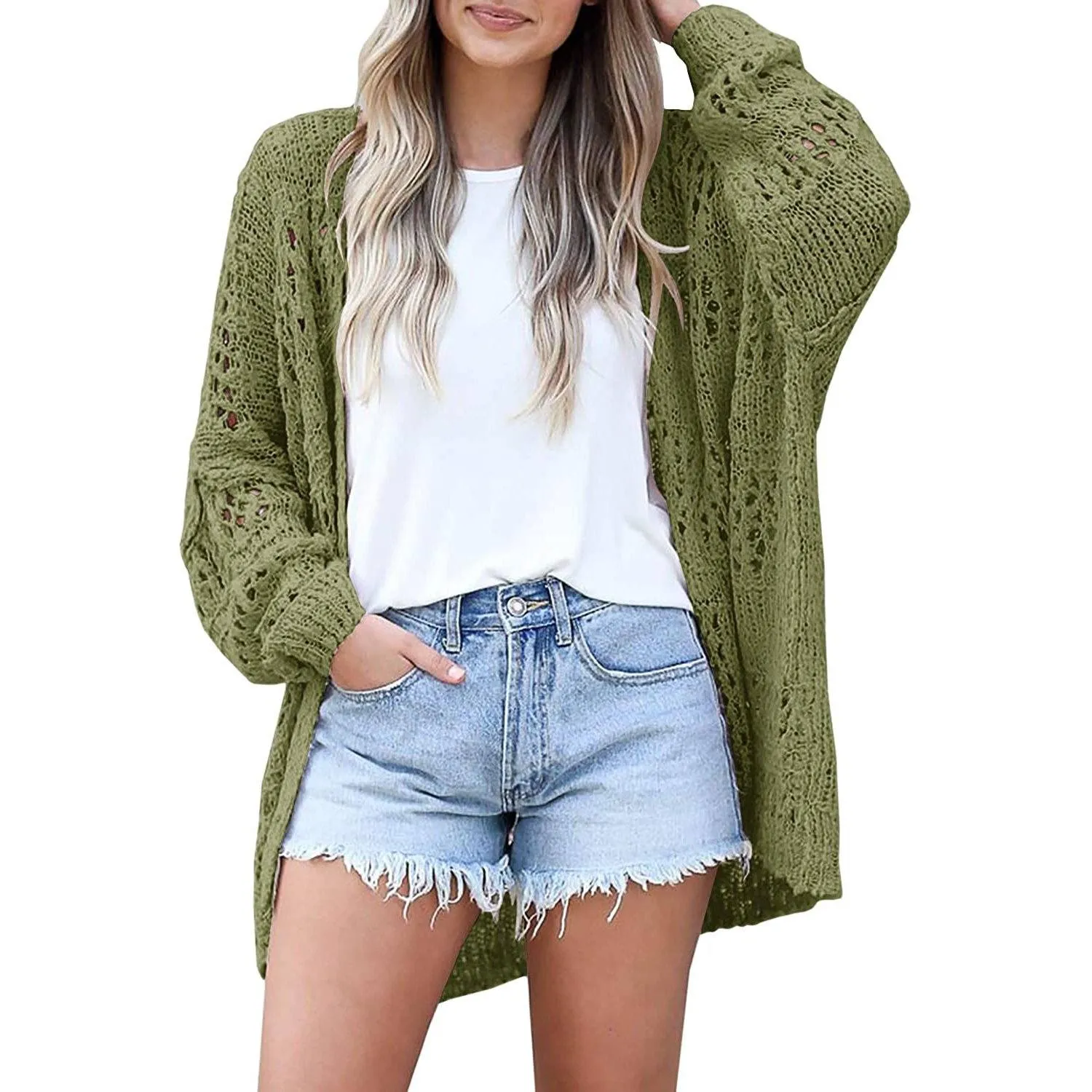 Ladies Crochet Cardigan Sweater