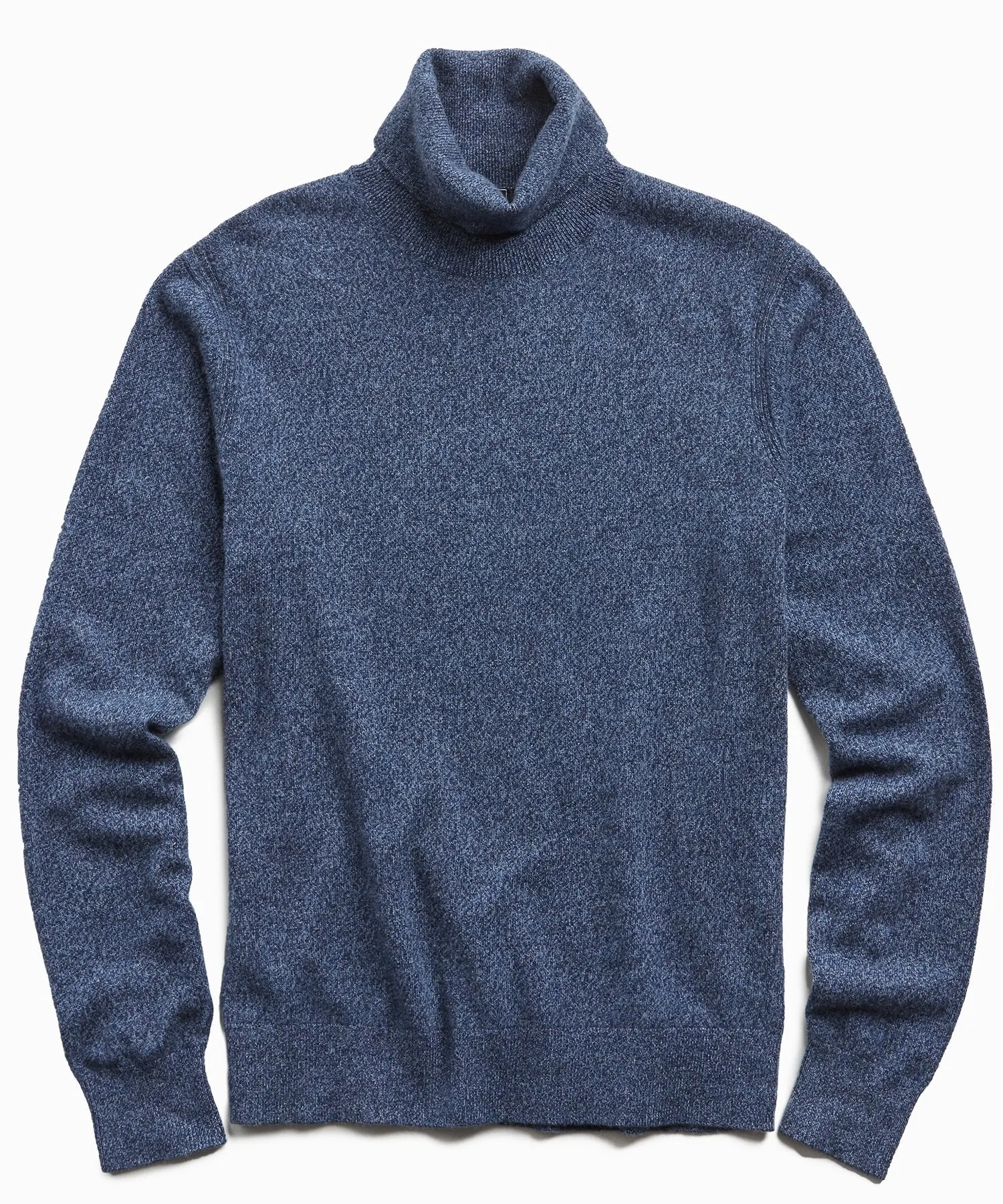 Marled Cashmere Turtleneck in Navy