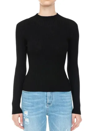 Mira Mock Neck Sweater Top