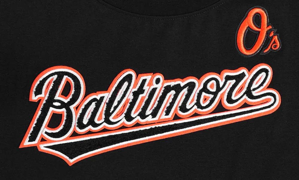 MLB BALTIMORE ORIOLES CLASSIC WOMEN'S SLIM FIT TEE (BLACK)