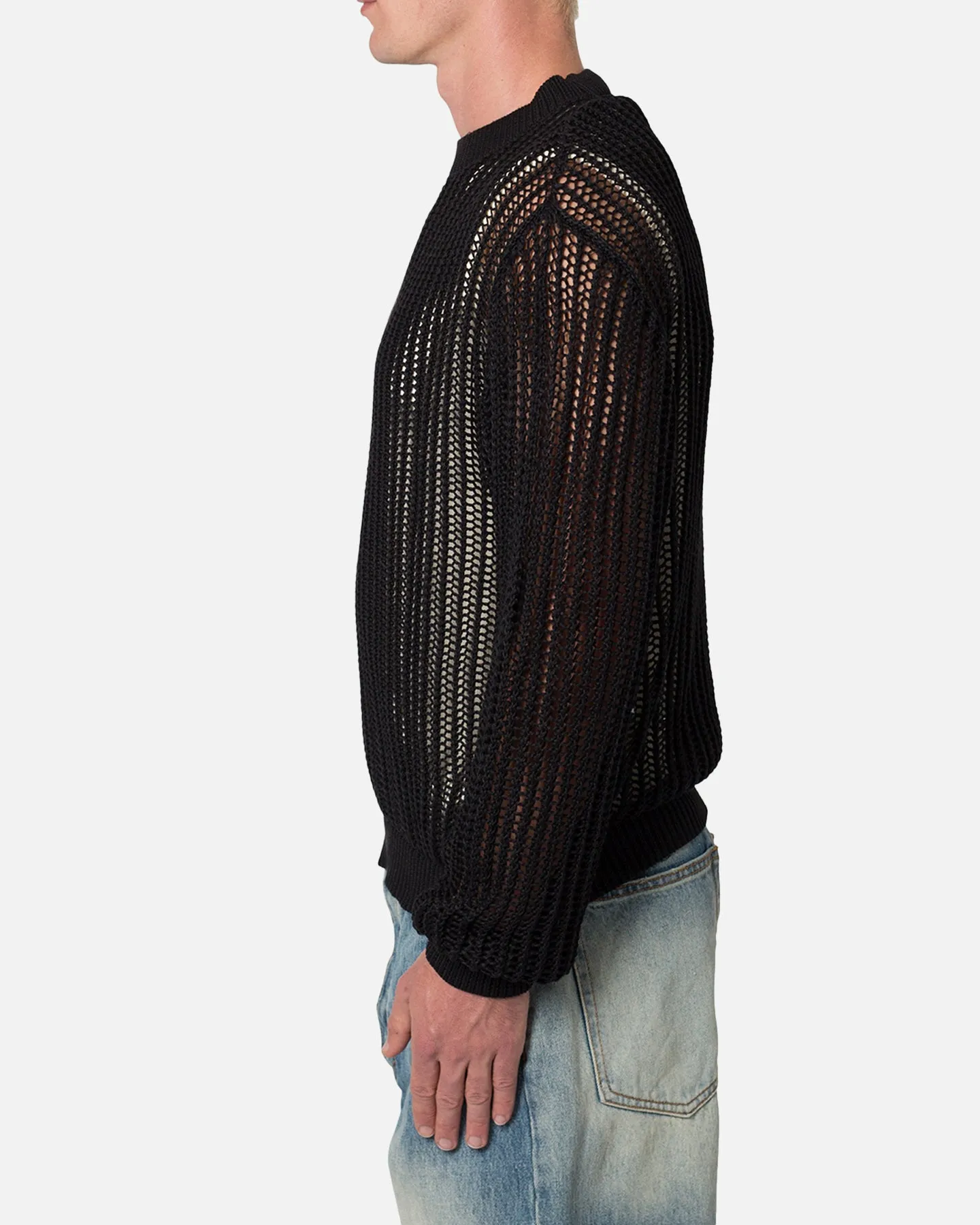 MNML Mesh Knit Sweater Black