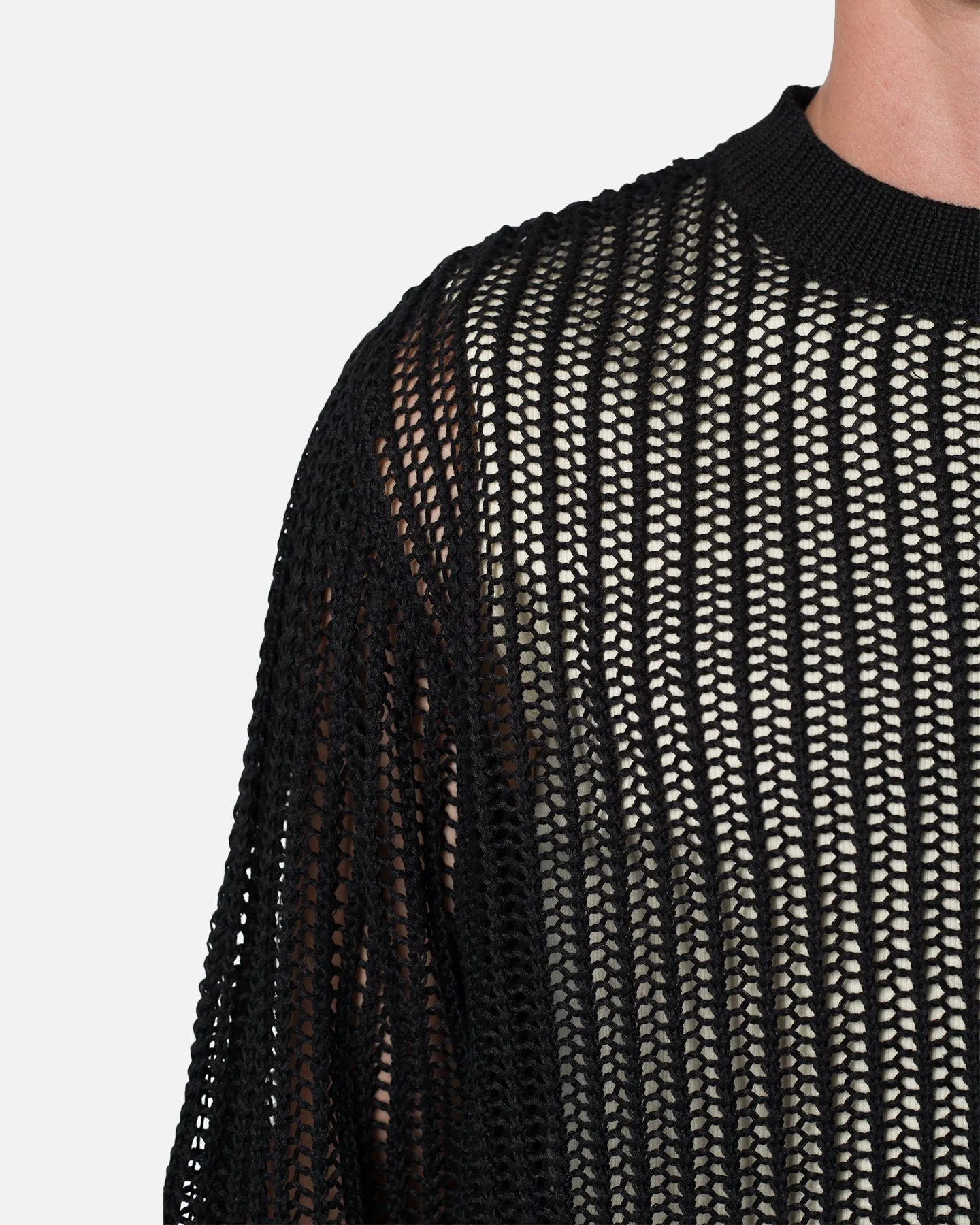 MNML Mesh Knit Sweater Black