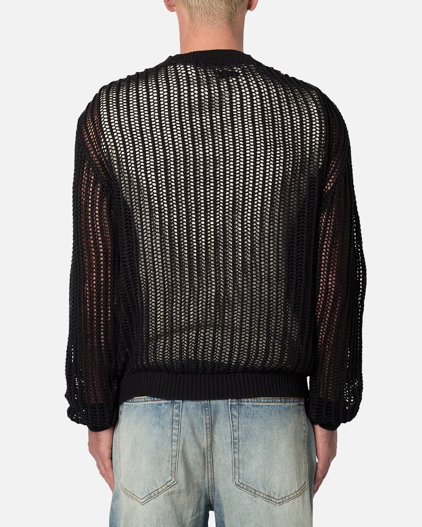 MNML Mesh Knit Sweater Black