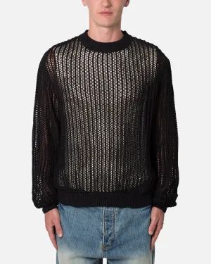 MNML Mesh Knit Sweater Black