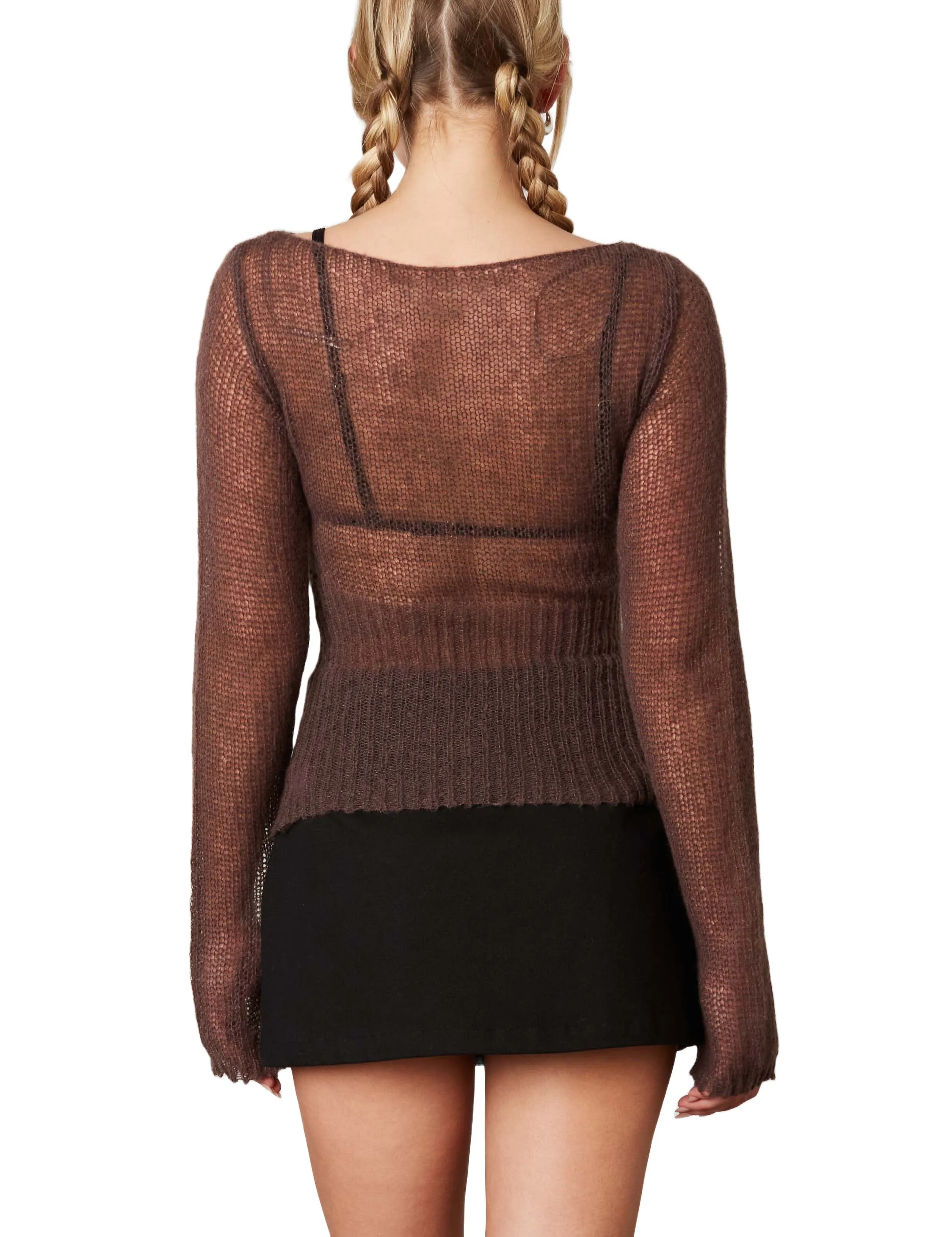 Moonbeam Sheer Sweater Top