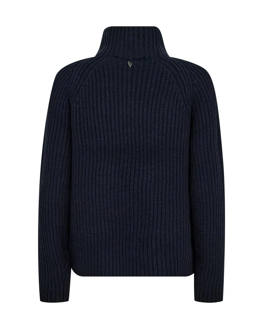 Mos Mosh Thyra High Neck Knit-Navy-165750 (Copy)