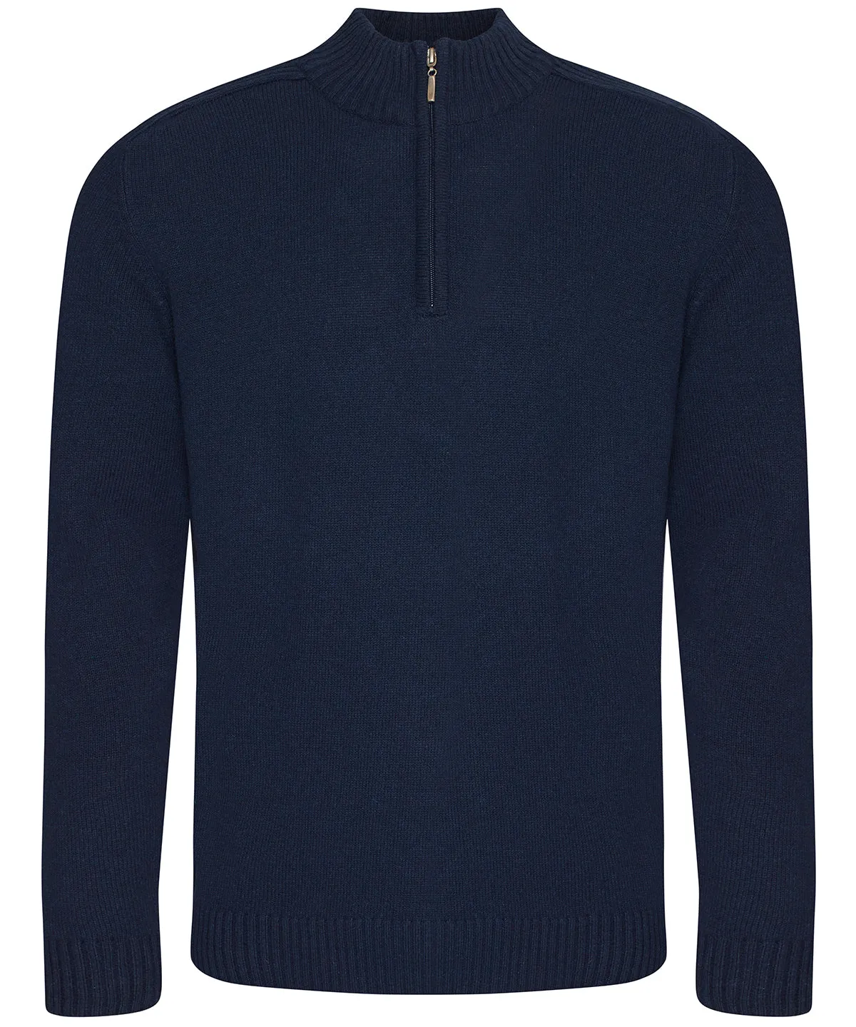 Navy - Wakhan ¼ regen zip knit sweater