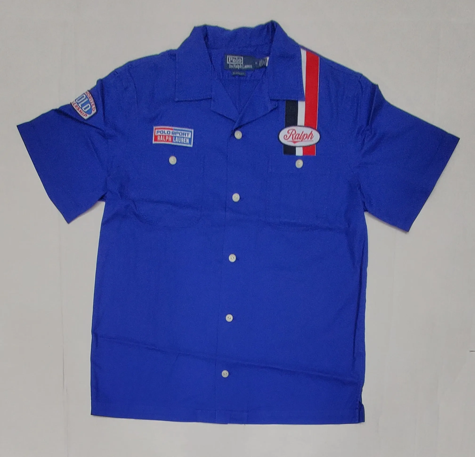 Nwt Polo Ralph Lauren Royal Blue Racing Classic Fit S/S Button Down