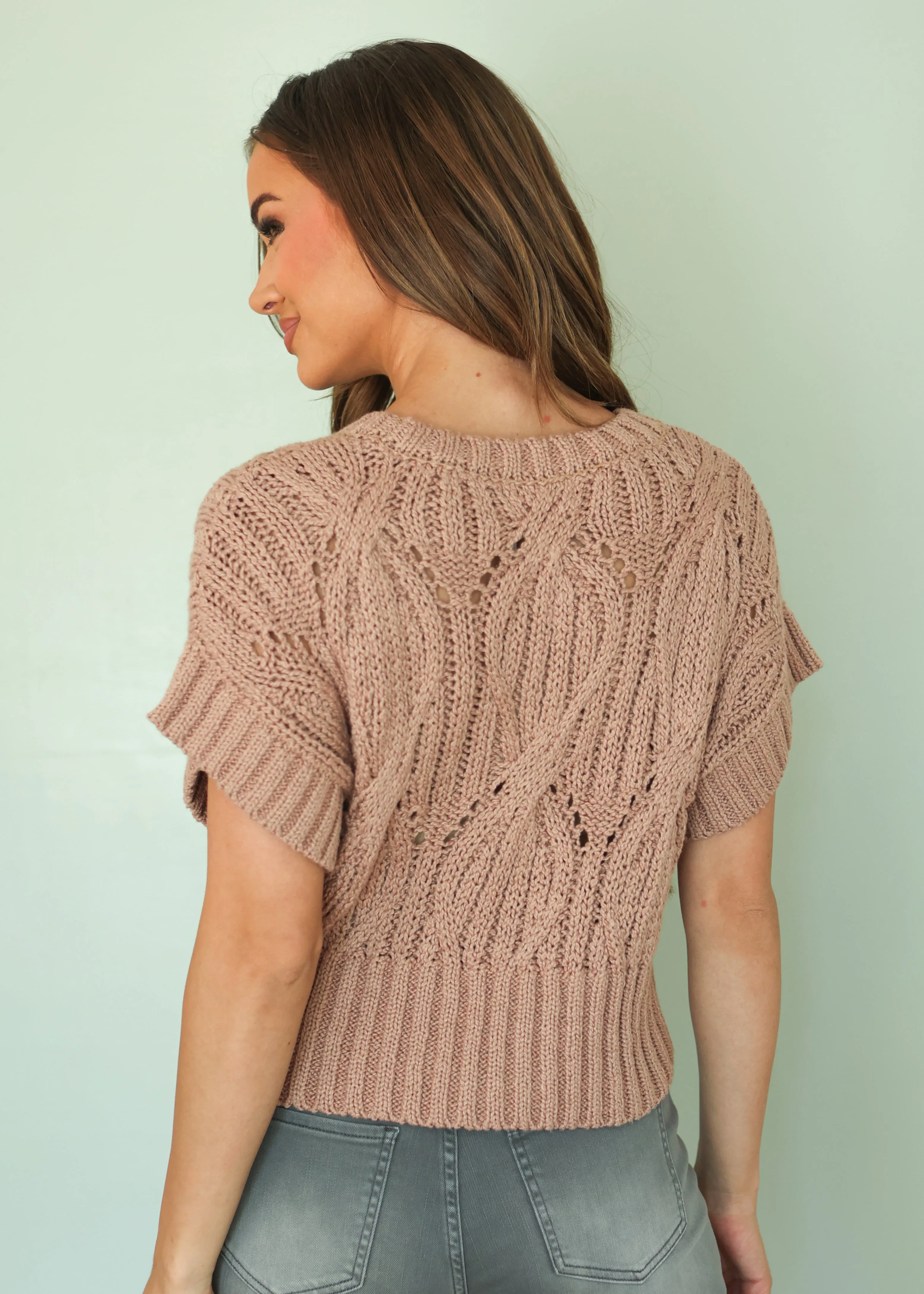 On the Bright Side Brown Knit Sweater - Final Few