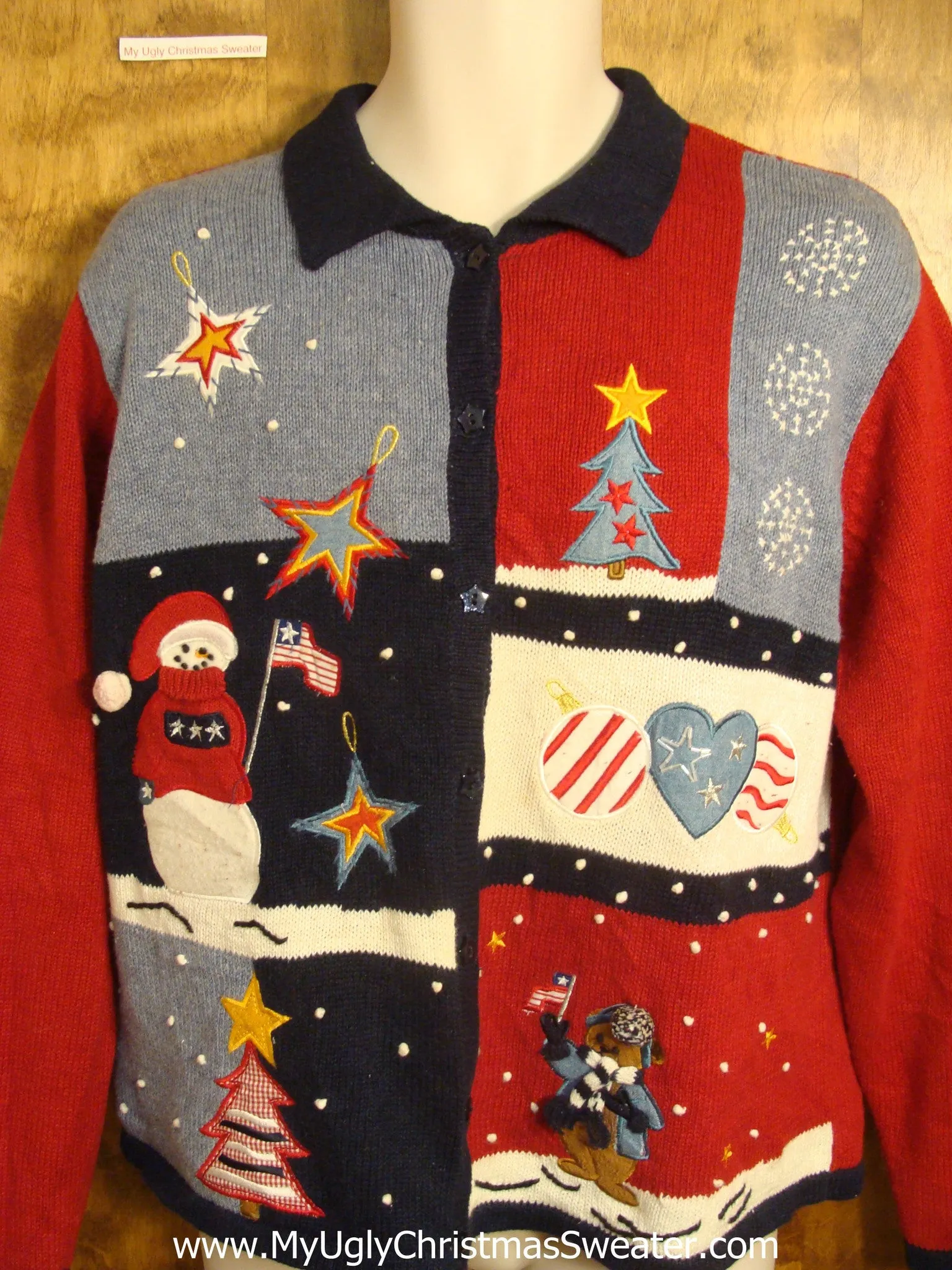 Patriotic Fun Christmas Sweater