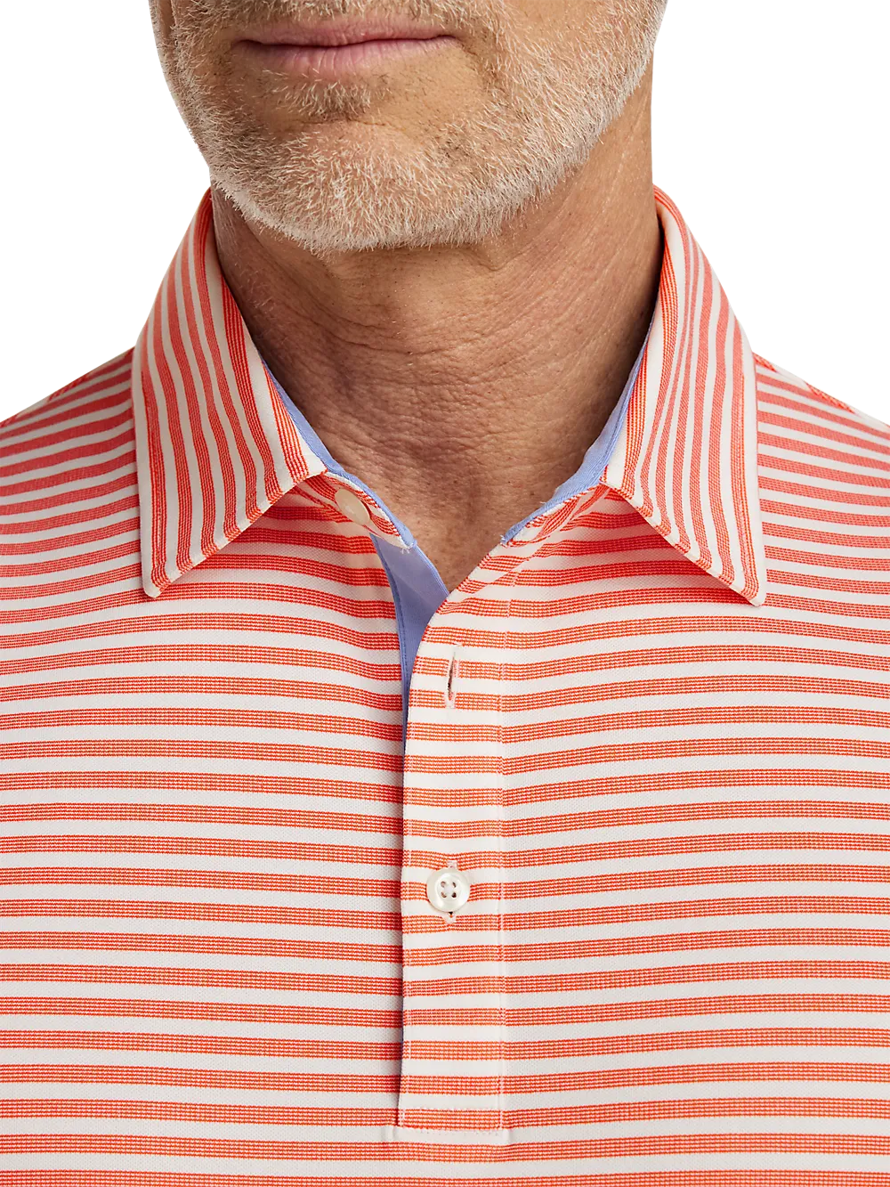 Performance Blend Three Button Polo - Coral