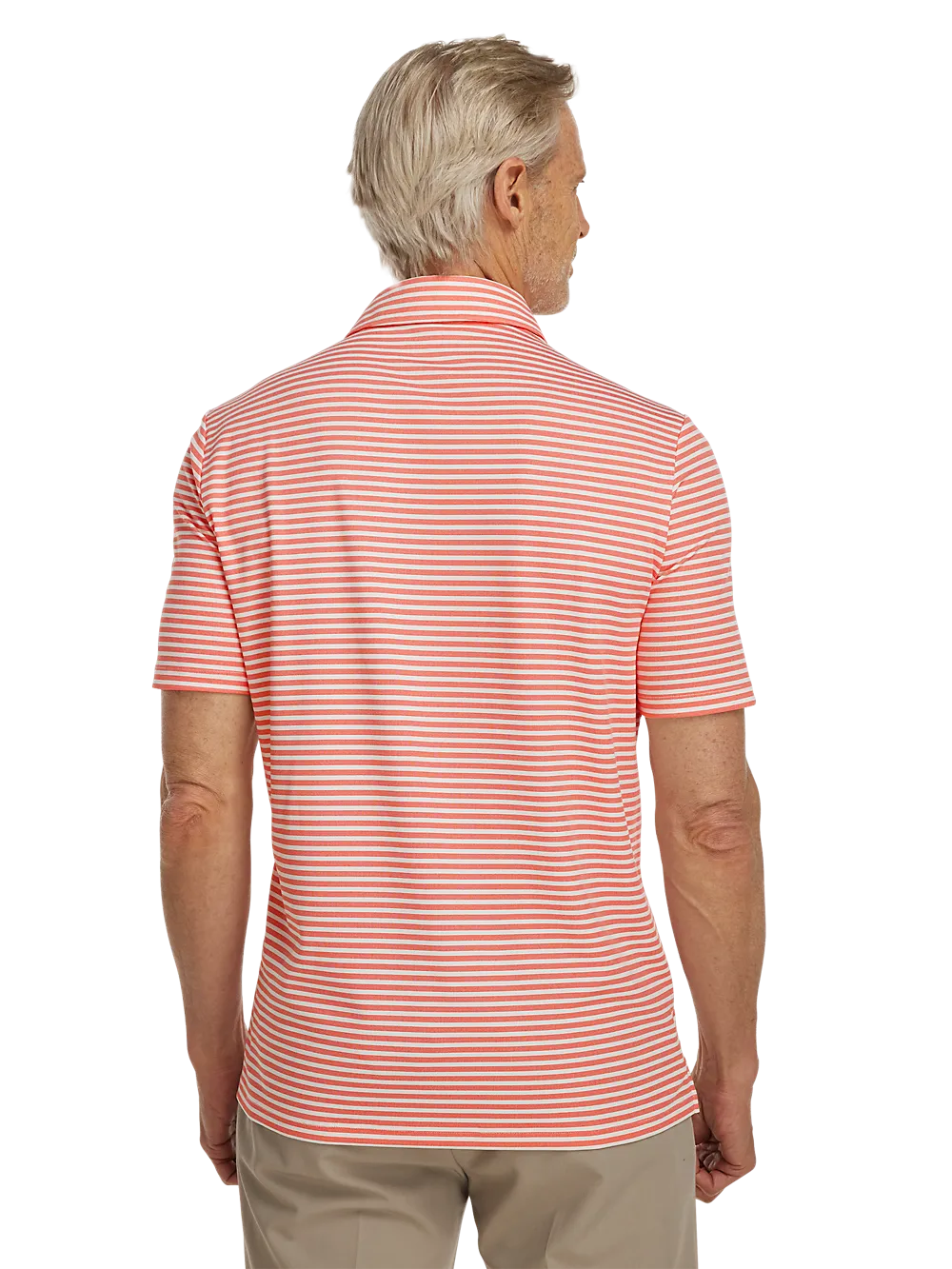 Performance Blend Three Button Polo - Coral