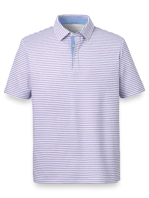 Performance Blend Three Button Polo - Purple