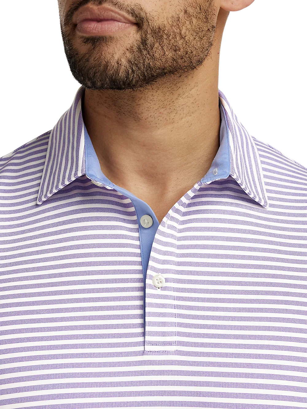 Performance Blend Three Button Polo - Purple