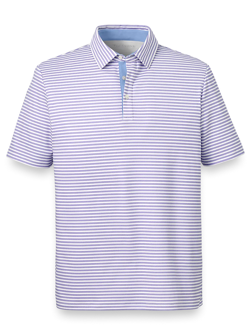 Performance Blend Three Button Polo - Purple