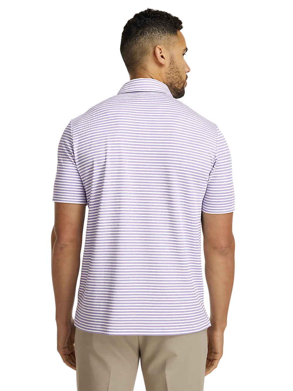 Performance Blend Three Button Polo - Purple