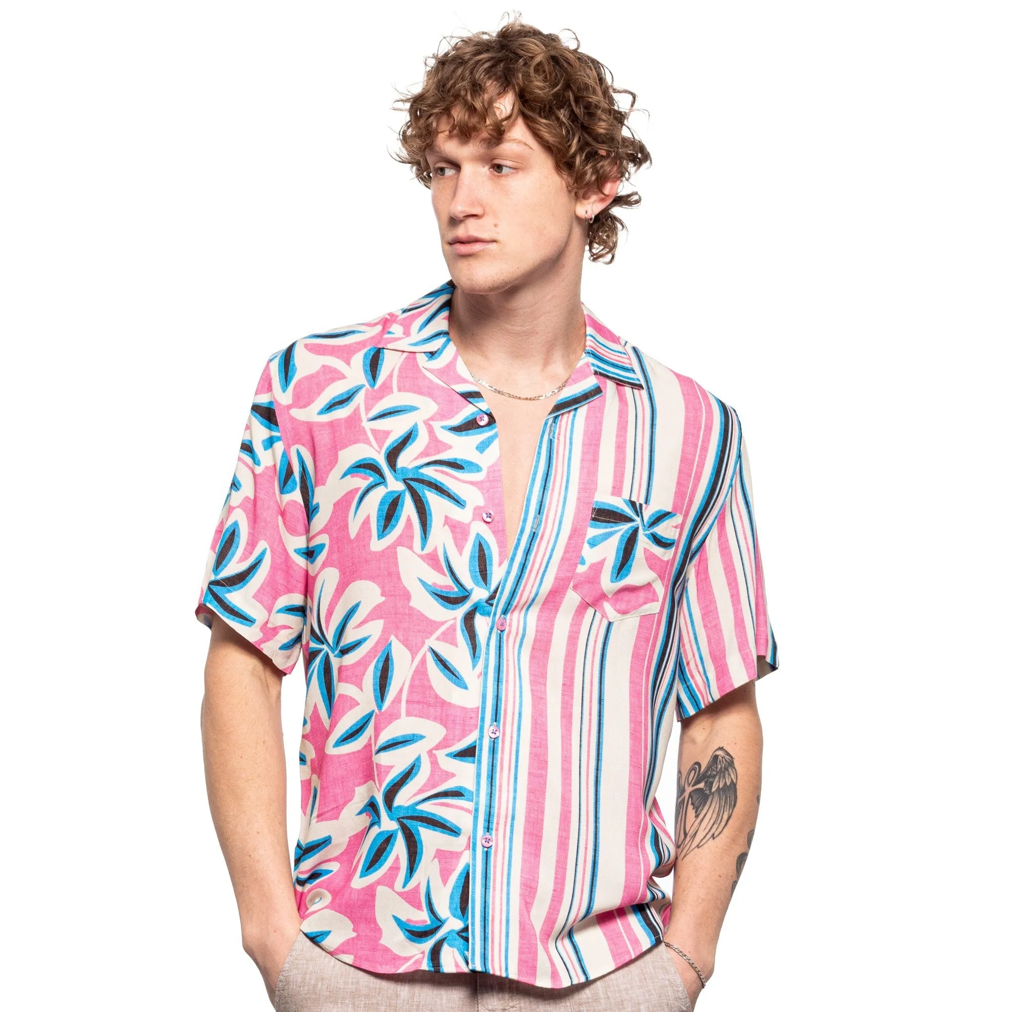 Pink Paradise Relaxed Fit Short Sleeve Shirt