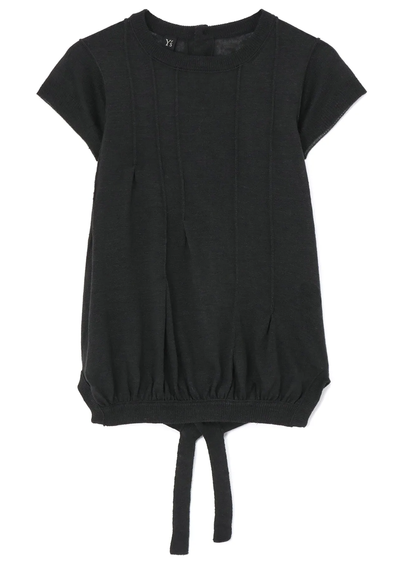 PLAIN STITCH PLEATED PULLOVER