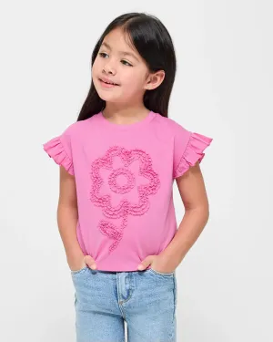 popular  Frill Tulle Daisy T-shirt