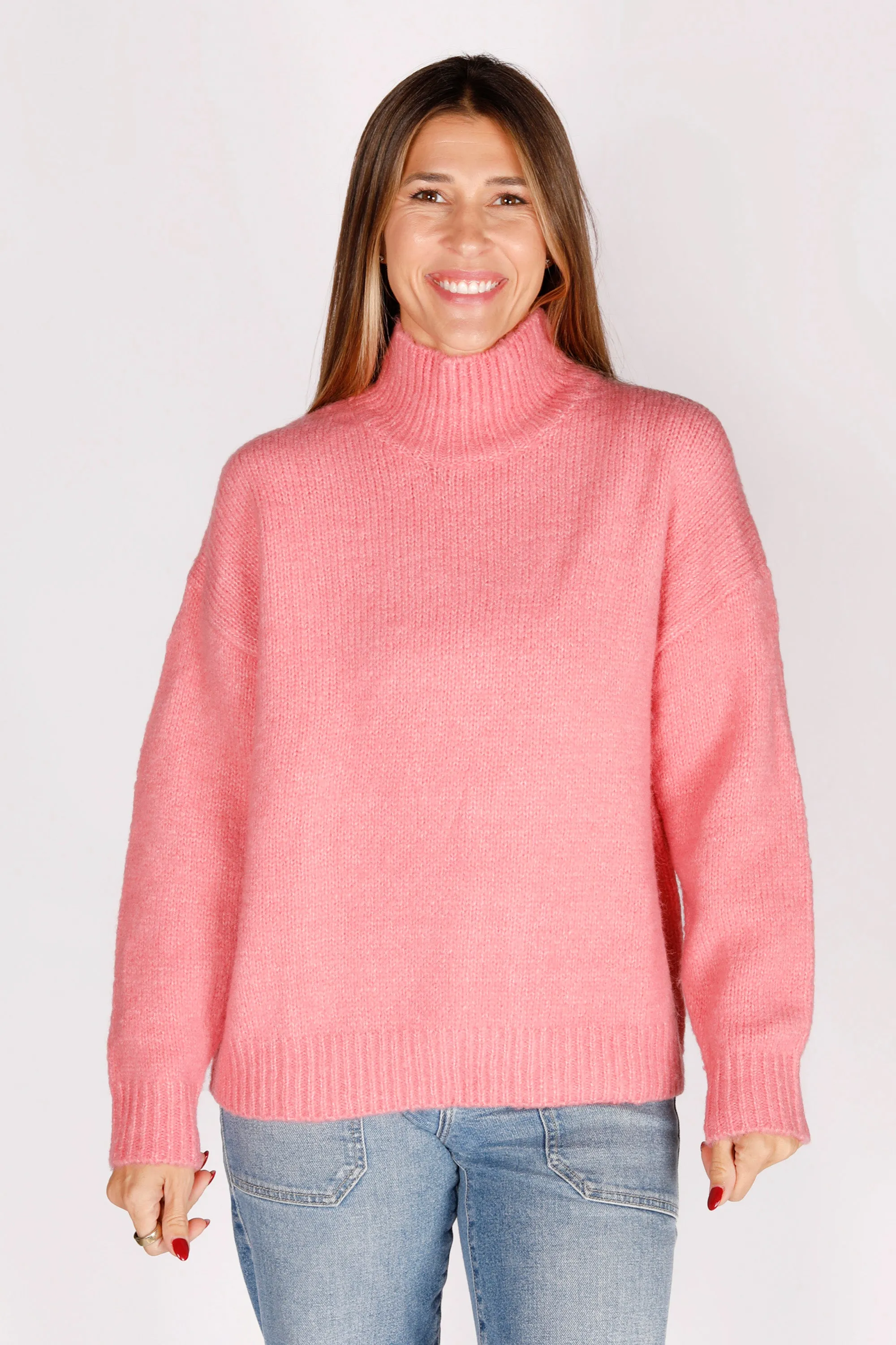 Rose Mock Neck Sweater