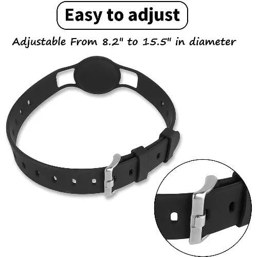 Sahara Black Silicone Dog Collar - Apple AirTag = AT00017