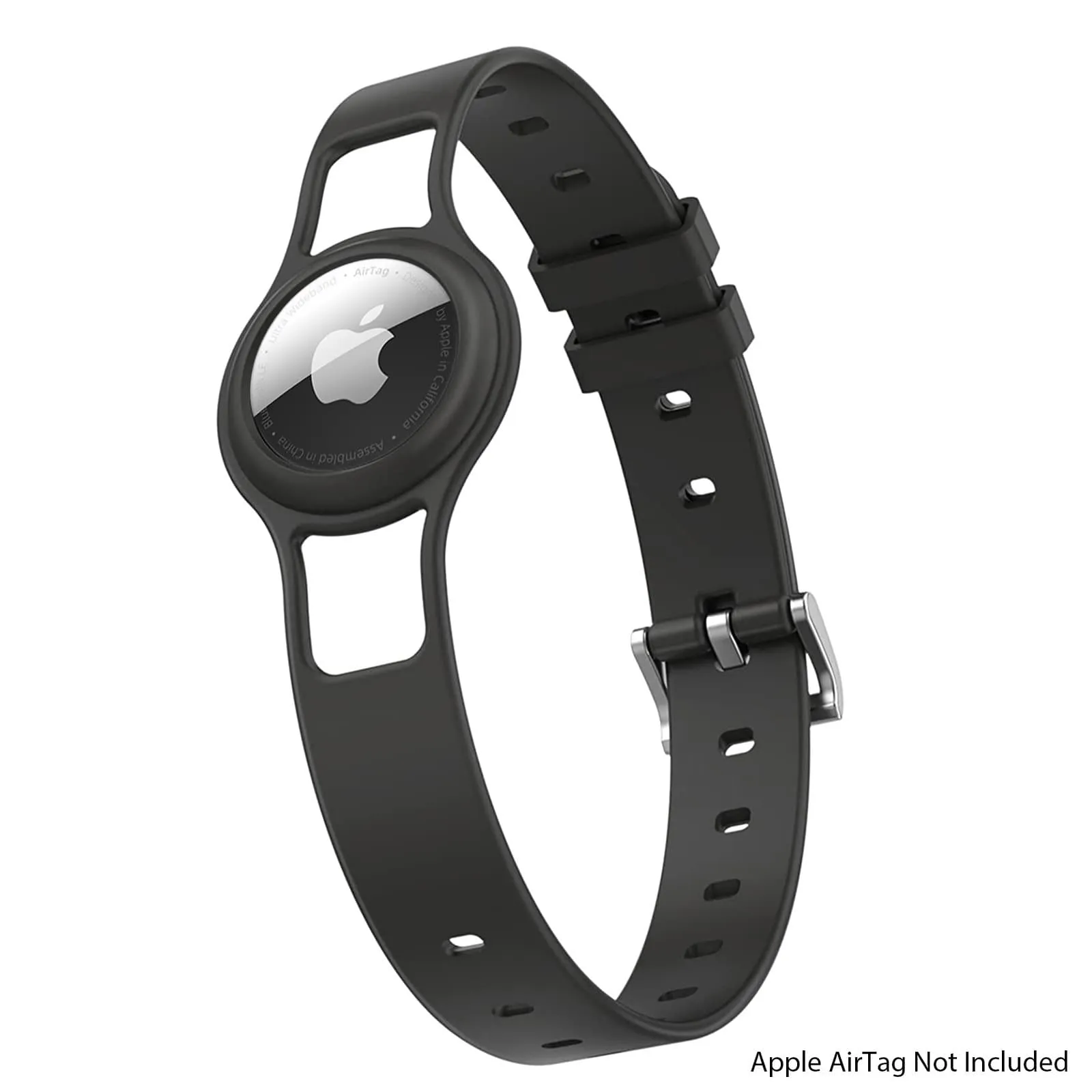 Sahara Black Silicone Dog Collar - Apple AirTag = AT00017