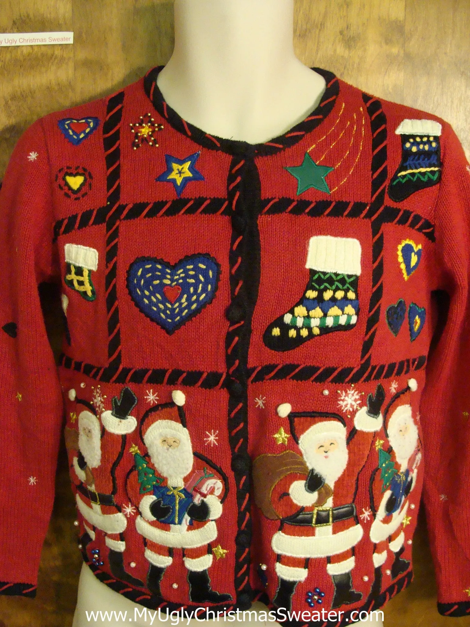 Santas Delivering Holiday Cheer Funny Ugly Sweater for a Christmas Party