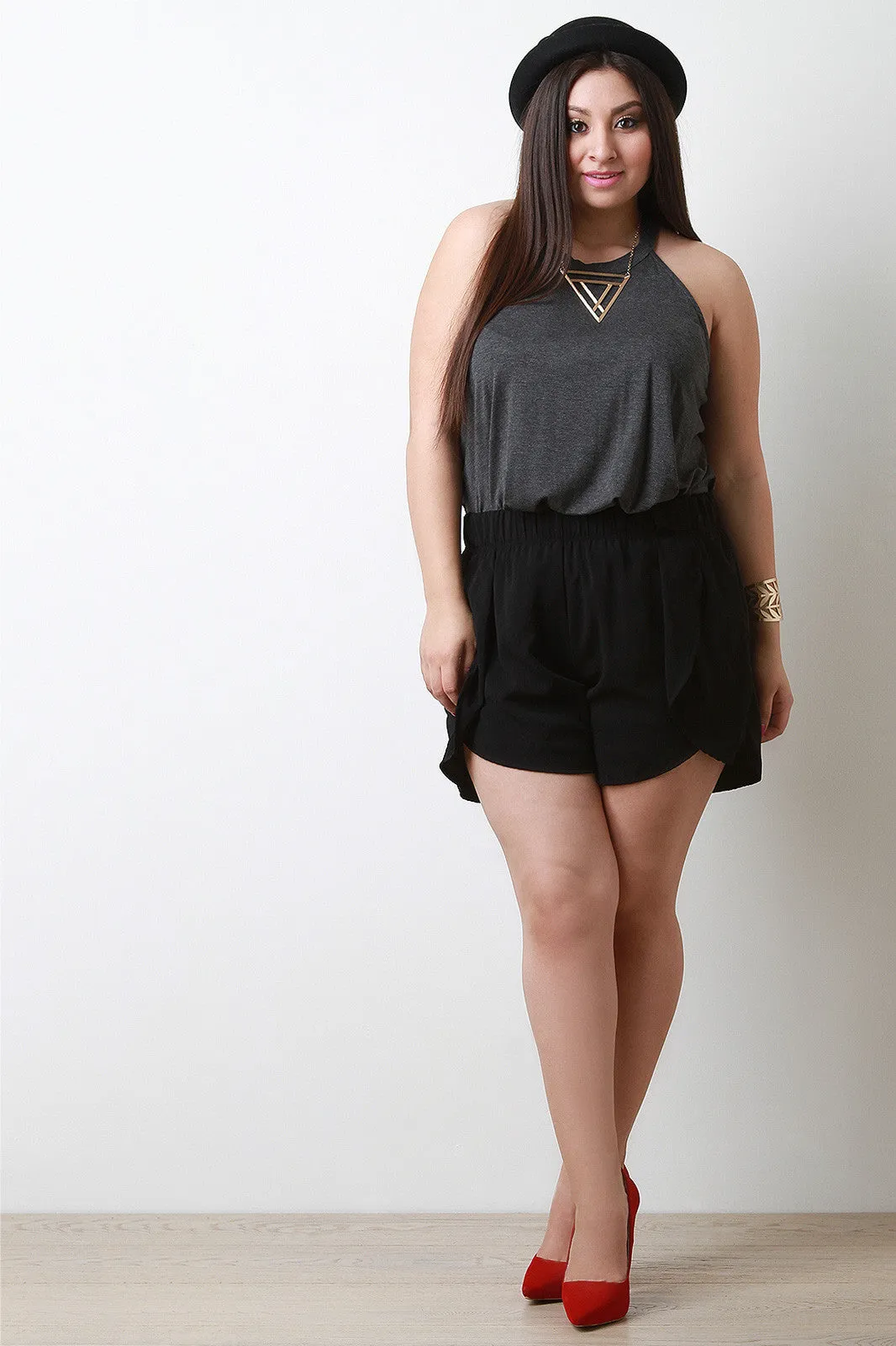 Simple Jersey Knit Racer Back Top