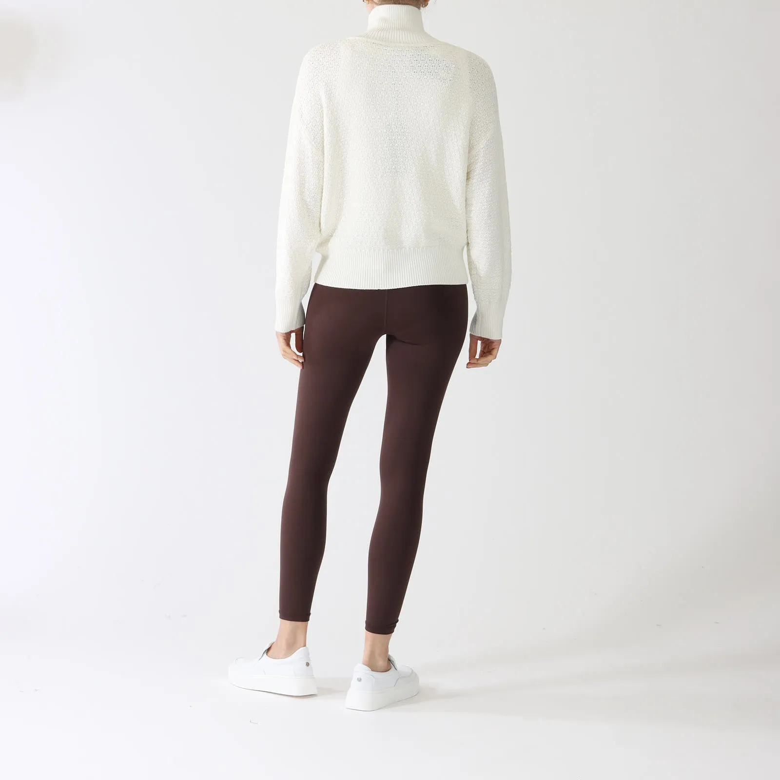 Snow White Jene Merino Half-Zip Knit Sweater