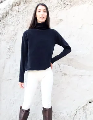 VELOUR Turtleneck Ojai Cropped Shirt