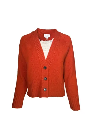 W. Cashmere Emily Cardigan 24FHA0157R1 | Maple Red