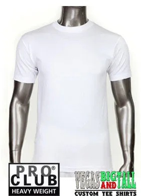 White Pro Club Short Sleeve Heavyweight Premium T Shirt