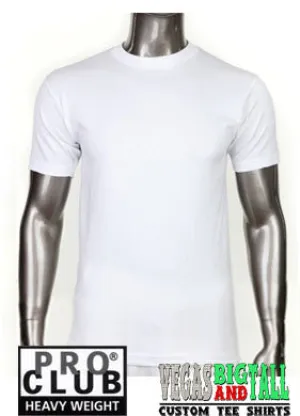 White Pro Club Short Sleeve Heavyweight Premium T Shirt