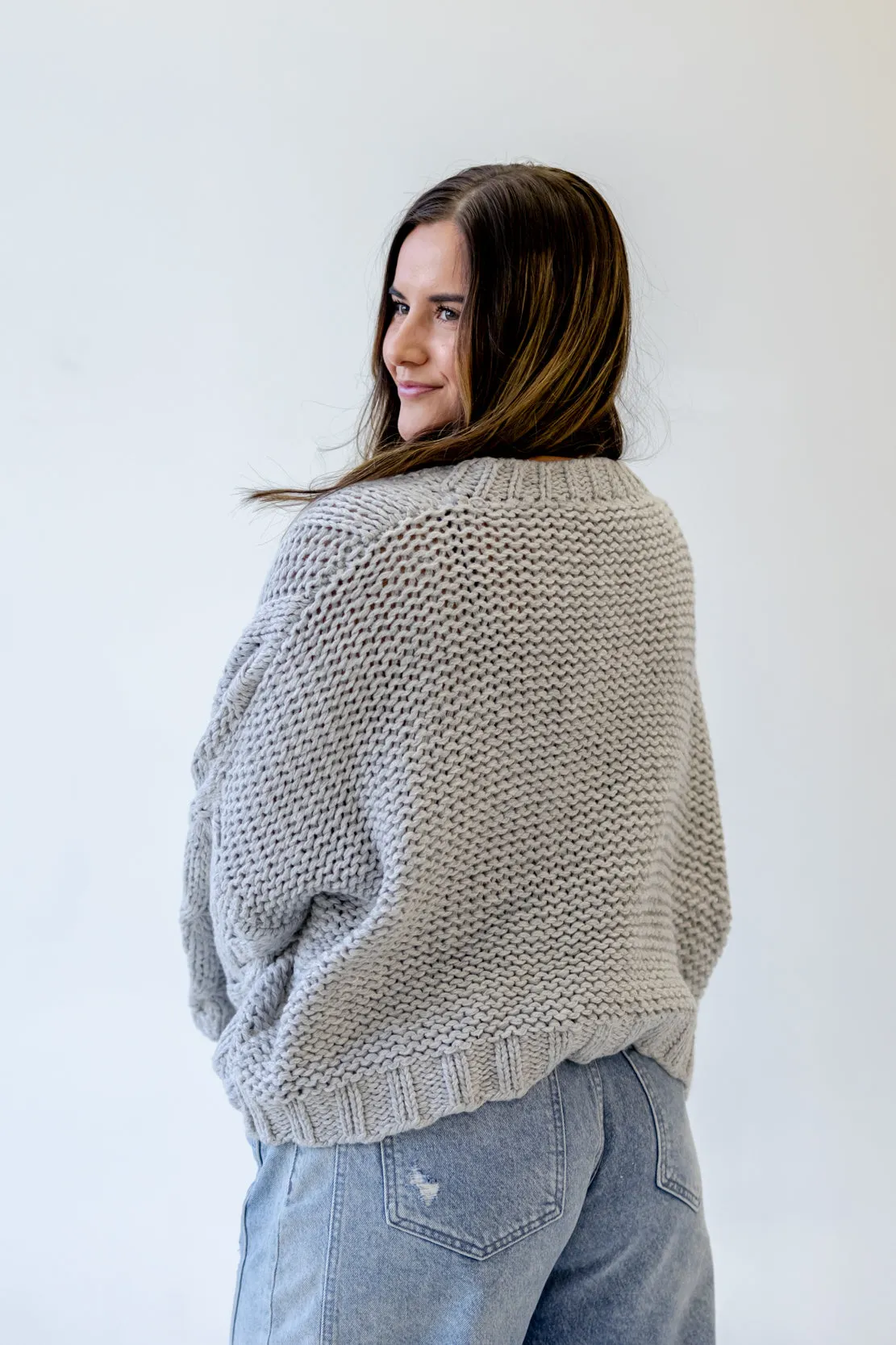 Whitney Chunky Sweater | Heather Gray